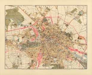 Karte von Berlin, gedruckt von C.L. Keller, Berlin, 1890